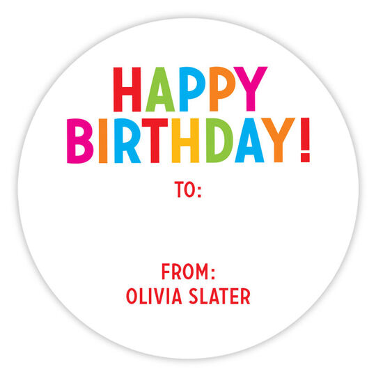 Colorful Birthday Gift Stickers